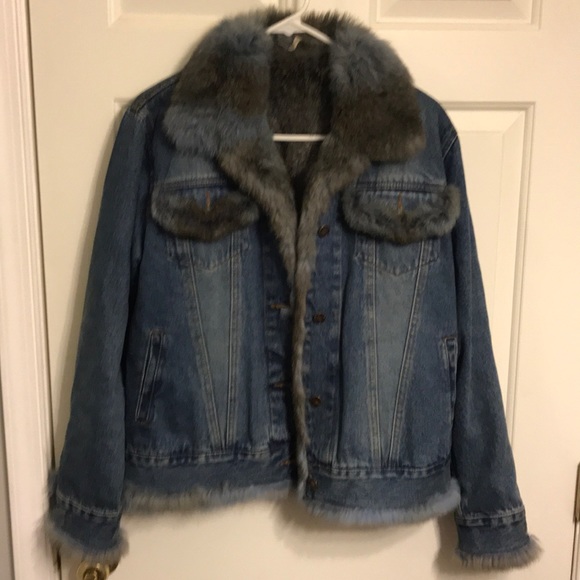 womens fur lined jean jacket